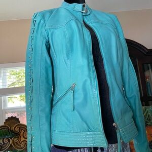 Cute Women’s Scully Teal Jacket Cute Ties on Sleeves